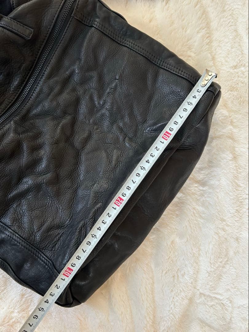 【美品】POMTATA トートバック ハンドバッグ ブラック レザー ポンタタ