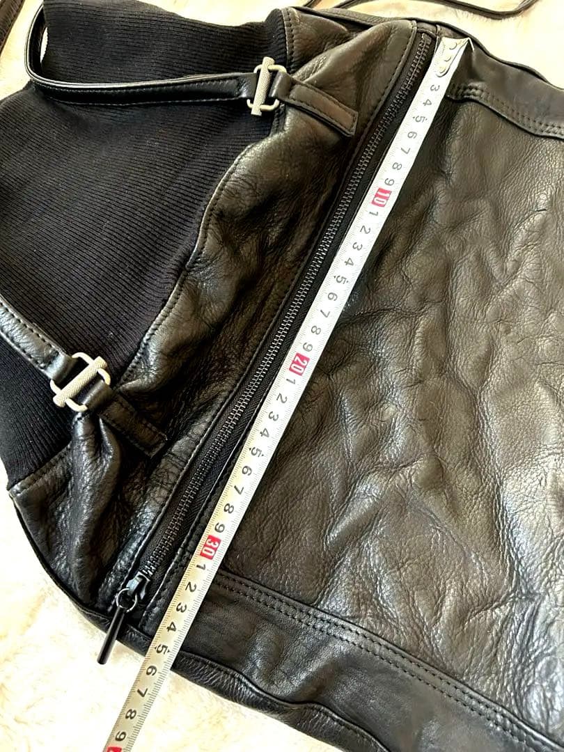 【美品】POMTATA トートバック ハンドバッグ ブラック レザー ポンタタ