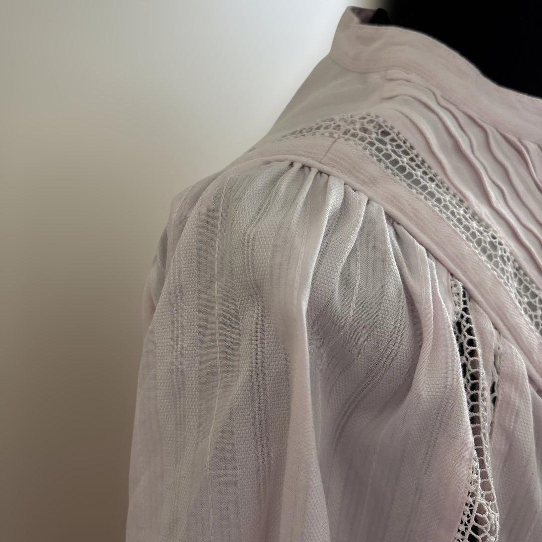 ヌキテパ　ピンク レース 長袖ワンピース