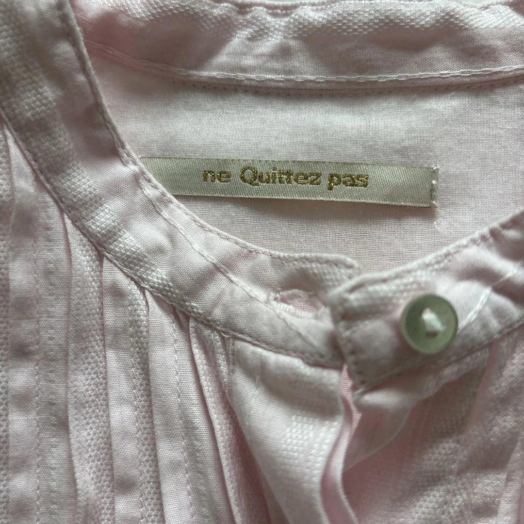 ヌキテパ　ピンク レース 長袖ワンピース