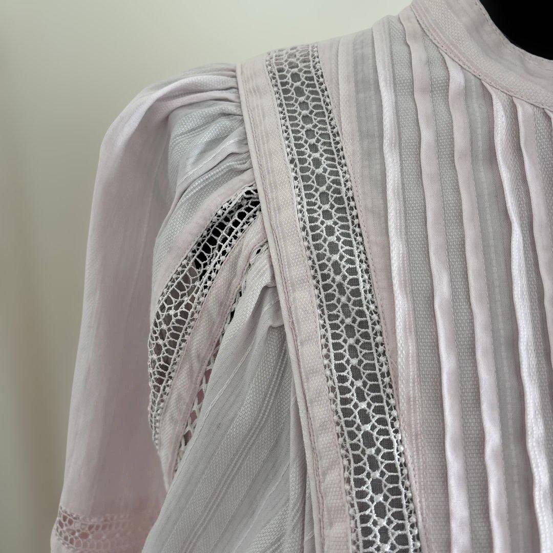 ヌキテパ　ピンク レース 長袖ワンピース