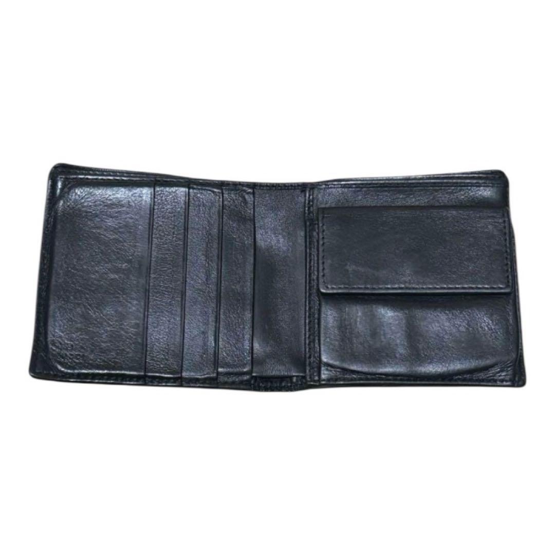 人気　グッチ　折り財布　マイクロGG　シマレザー　ブラック　フラップ　GG柄