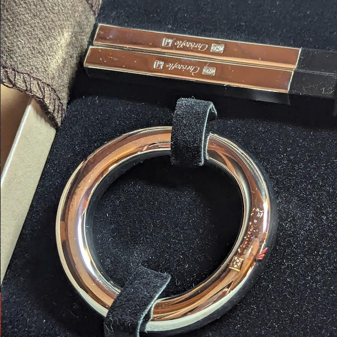 Christofle (クリストフル) 赤・黒ペア箸＆箸置きセット