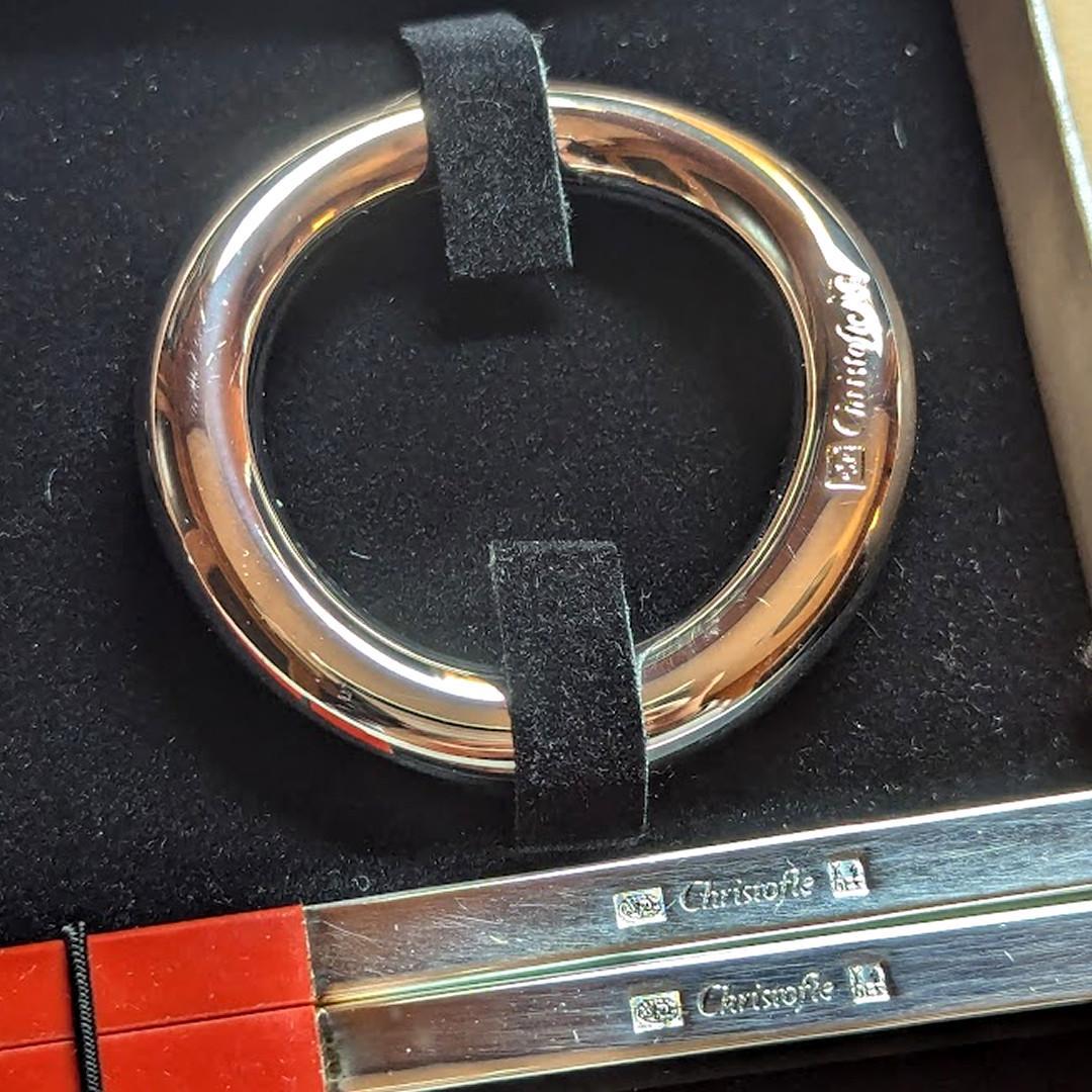 Christofle (クリストフル) 赤・黒ペア箸＆箸置きセット