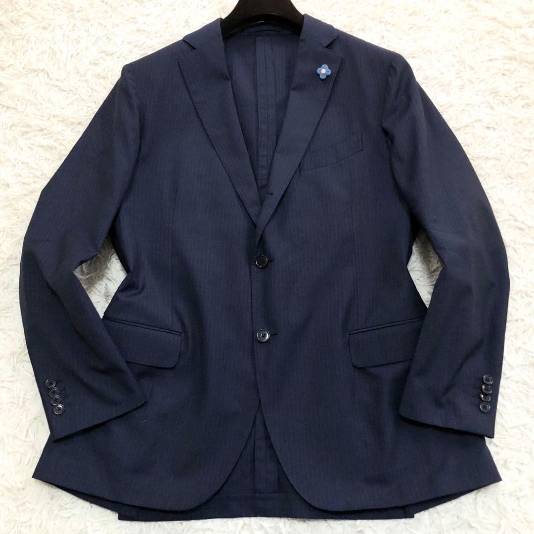 美品✨LARDINI ラルディーニ セットアップ ストライプ ネイビー 56