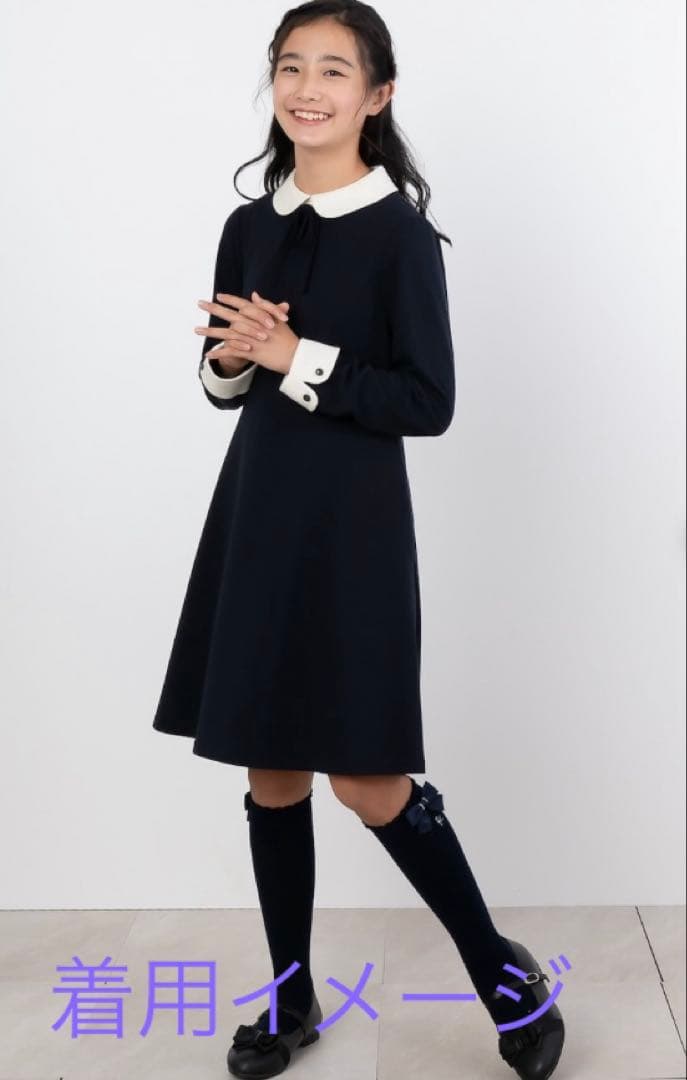 組曲kids レトロワンピース、ボレロ160cm（ネイビー）