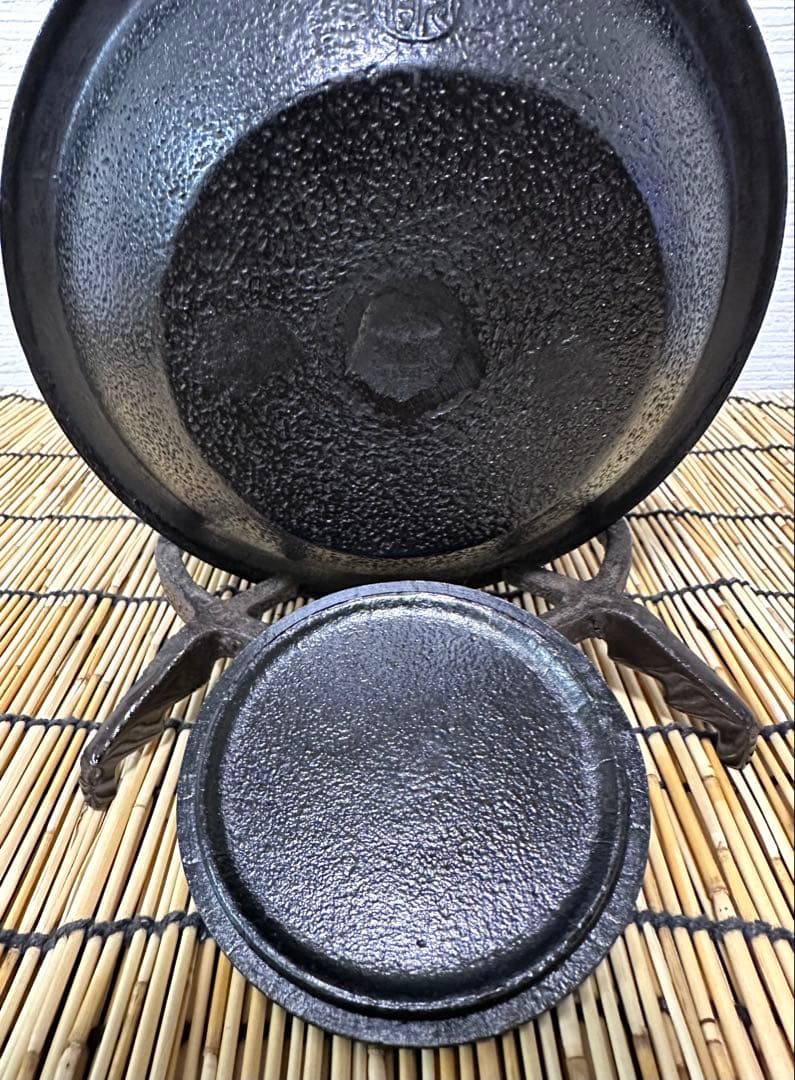 未使用品　南部伝統工芸士 及川寛治作 木瓜鉉 大アラレ　南部鉄瓶　南部鉄器