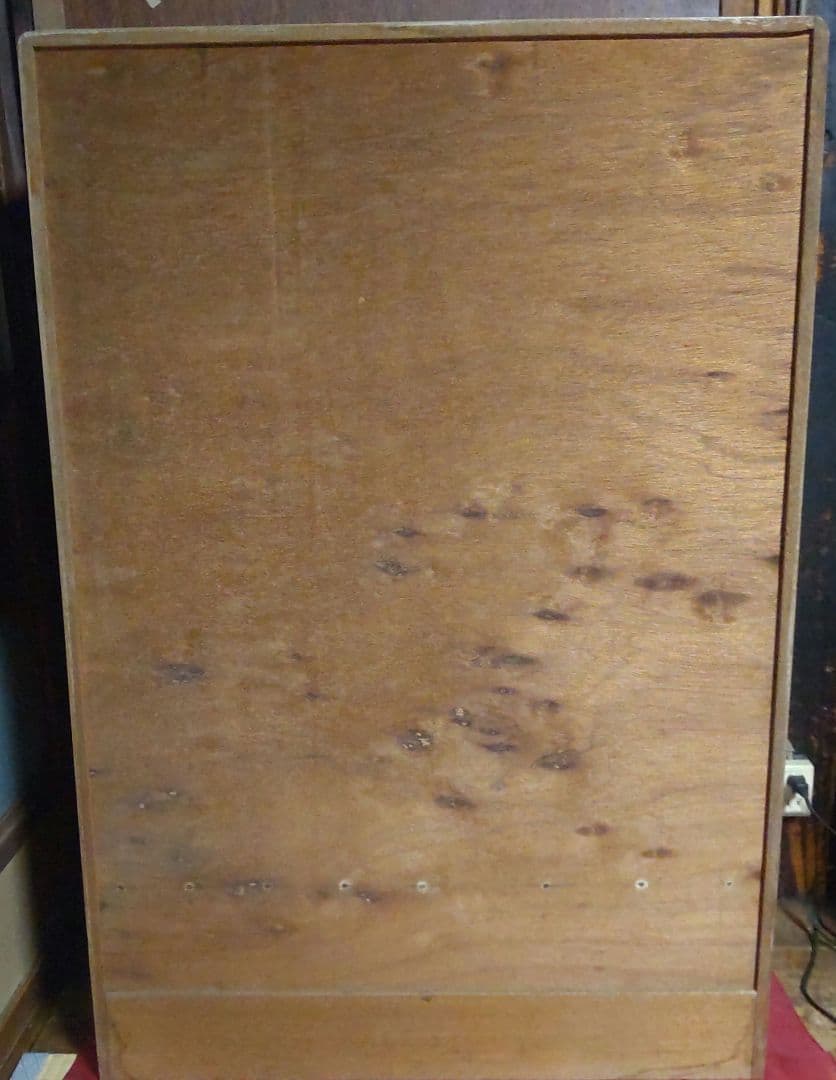 あ*ら様 レトロな木製キャビネット 古い本棚 ガラス扉付き カーテン付き