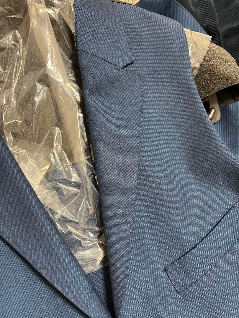 ブラックレーベル　ROEBUCKブルーソリッド3ピーススーツ