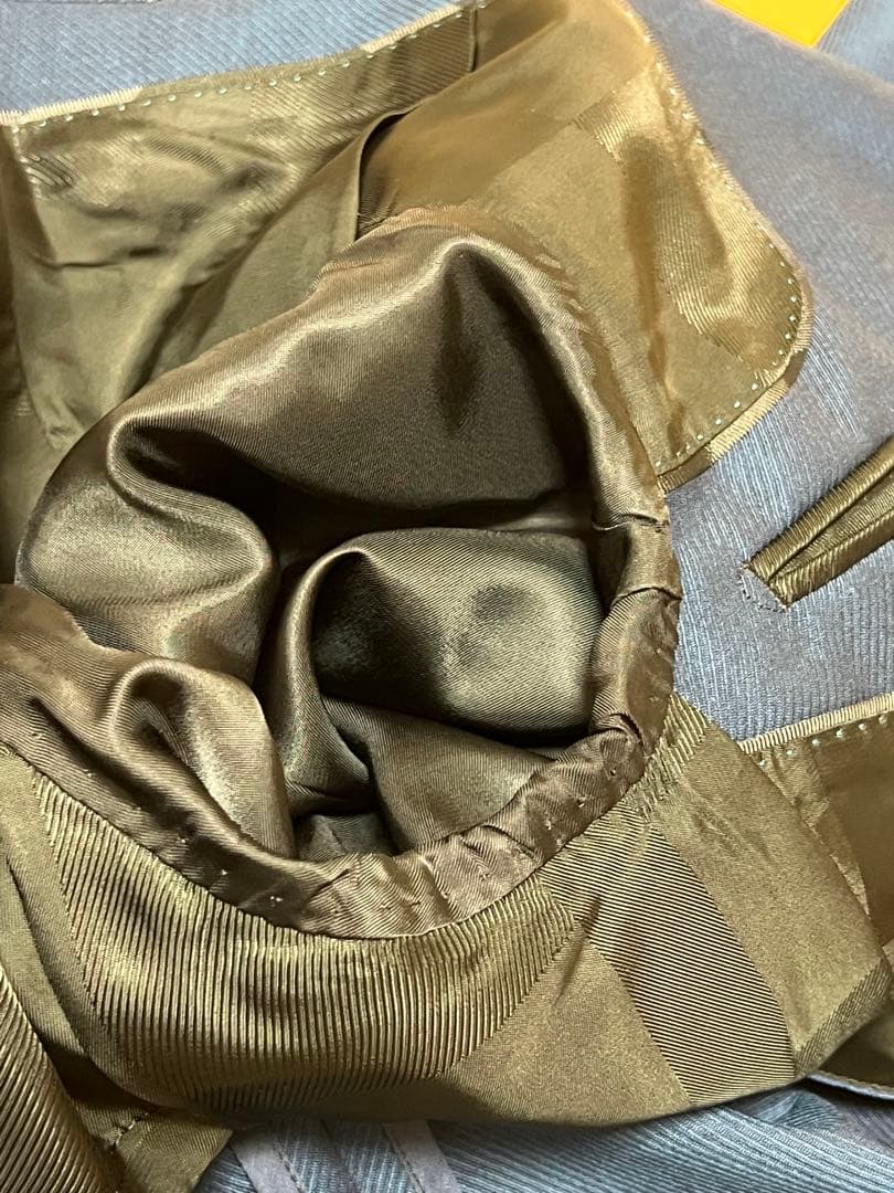 ブラックレーベル　ROEBUCKブルーソリッド3ピーススーツ