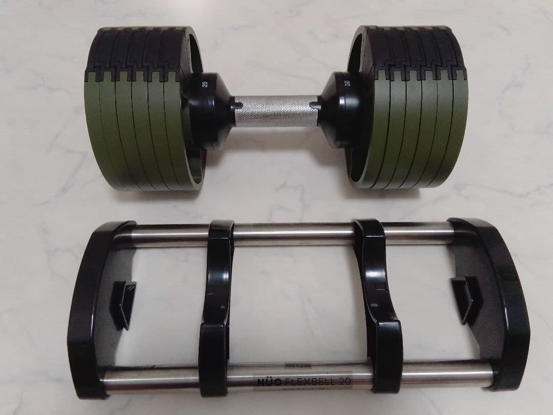 2個セット NUO BELL フレックスベル 20kg グリーン ダンベル ①