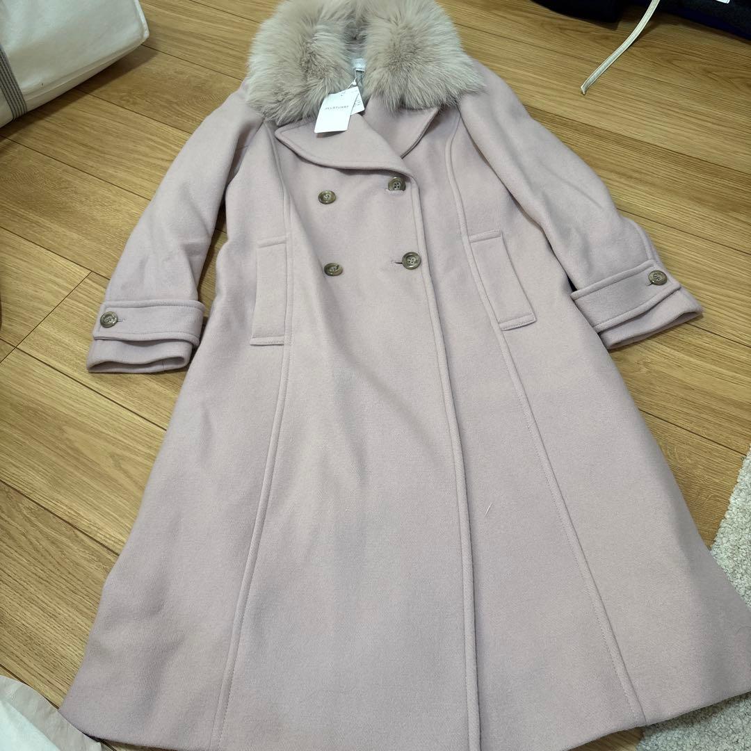 最終値下げ　新品　タグ付き　ジルスチュアート　ウール　コート　ファー