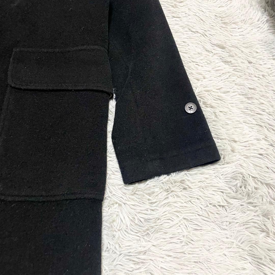 バーバリーブラックレーベル ダッフルコート ロング ノバチェック ブラック L