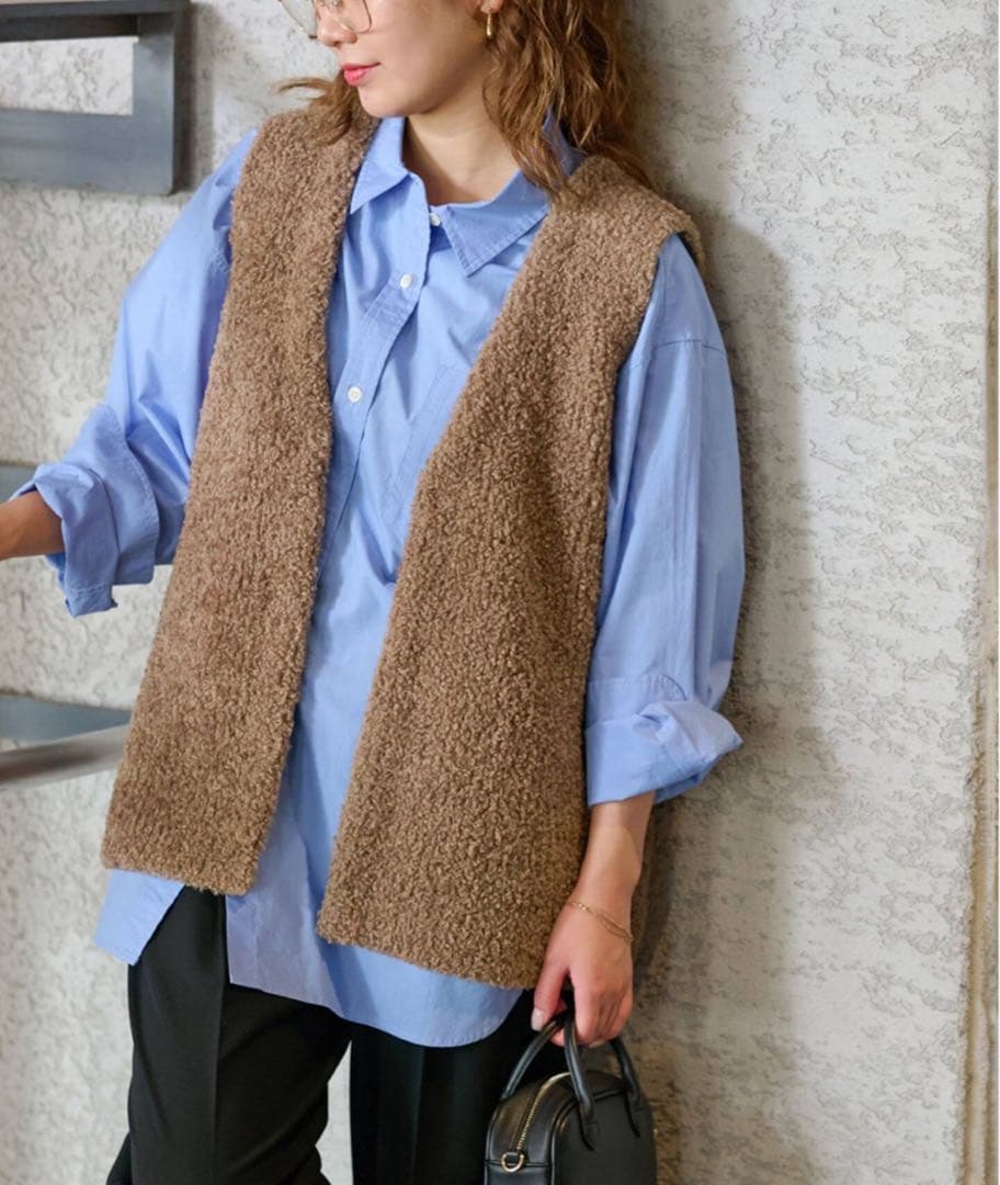 JOURNAL STANDARD relumeボアニットベスト ベージュ