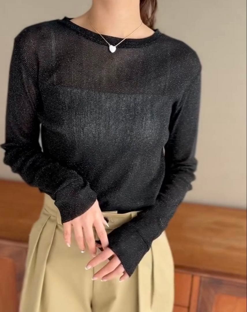 新品trefleplus ラメシアーカットソー