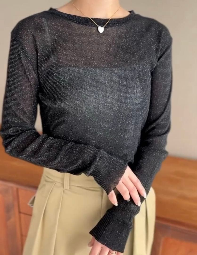 新品trefleplus ラメシアーカットソー