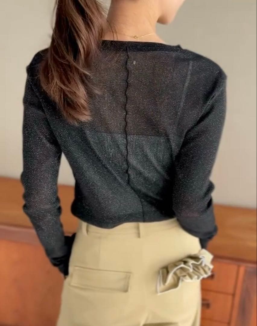 新品trefleplus ラメシアーカットソー