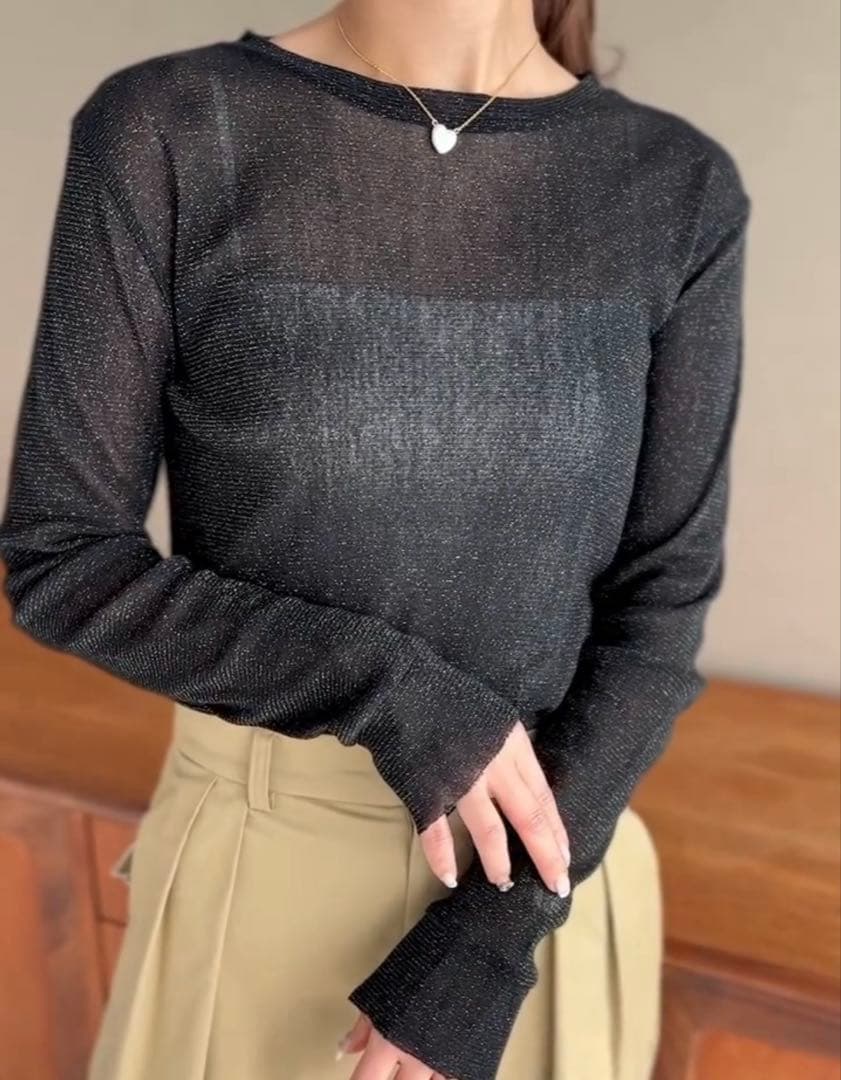 新品trefleplus ラメシアーカットソー