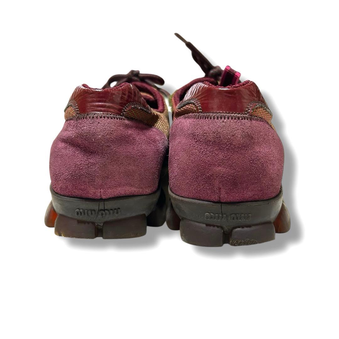 MiuMiu archive 00s メッシュ スエード Y2K テック ソール