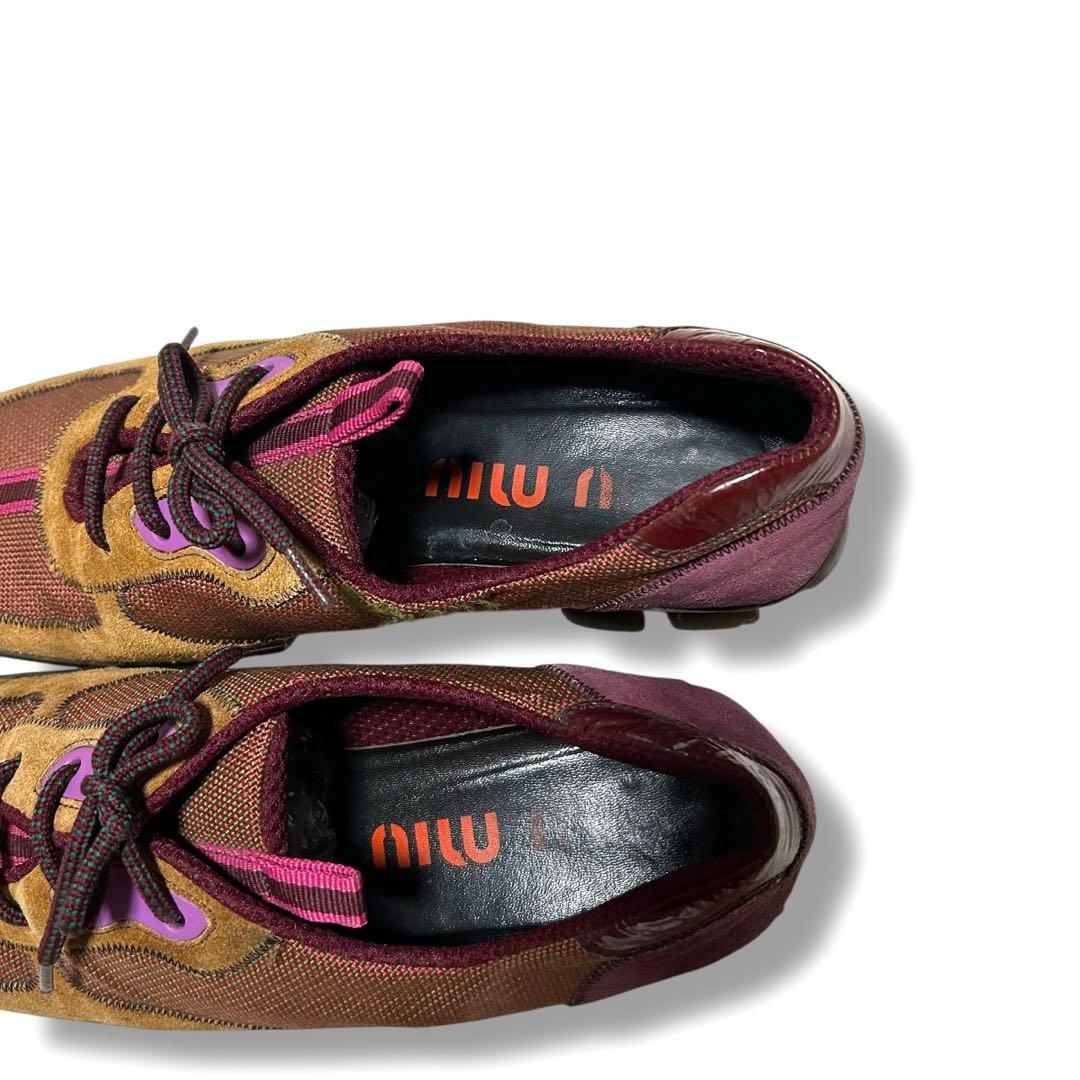 MiuMiu archive 00s メッシュ スエード Y2K テック ソール