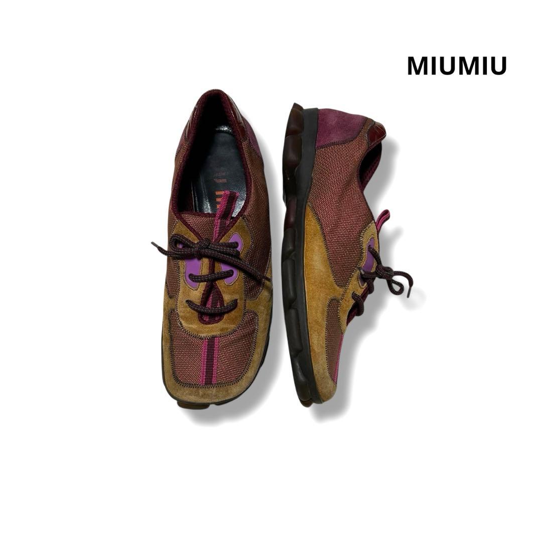 MiuMiu archive 00s メッシュ スエード Y2K テック ソール