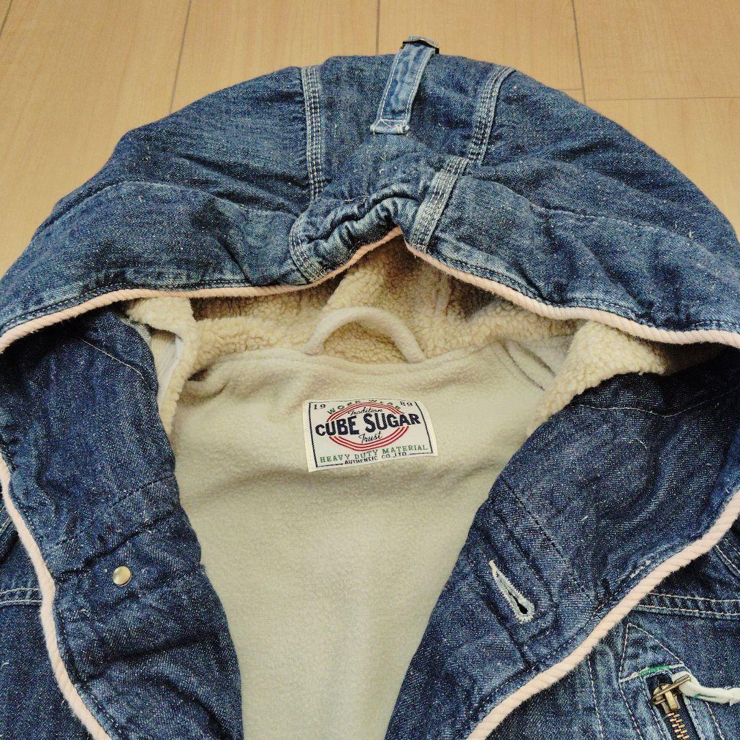 新品タグ無し未使用　CUBE SUGAR 　デニムジャケット フード付き