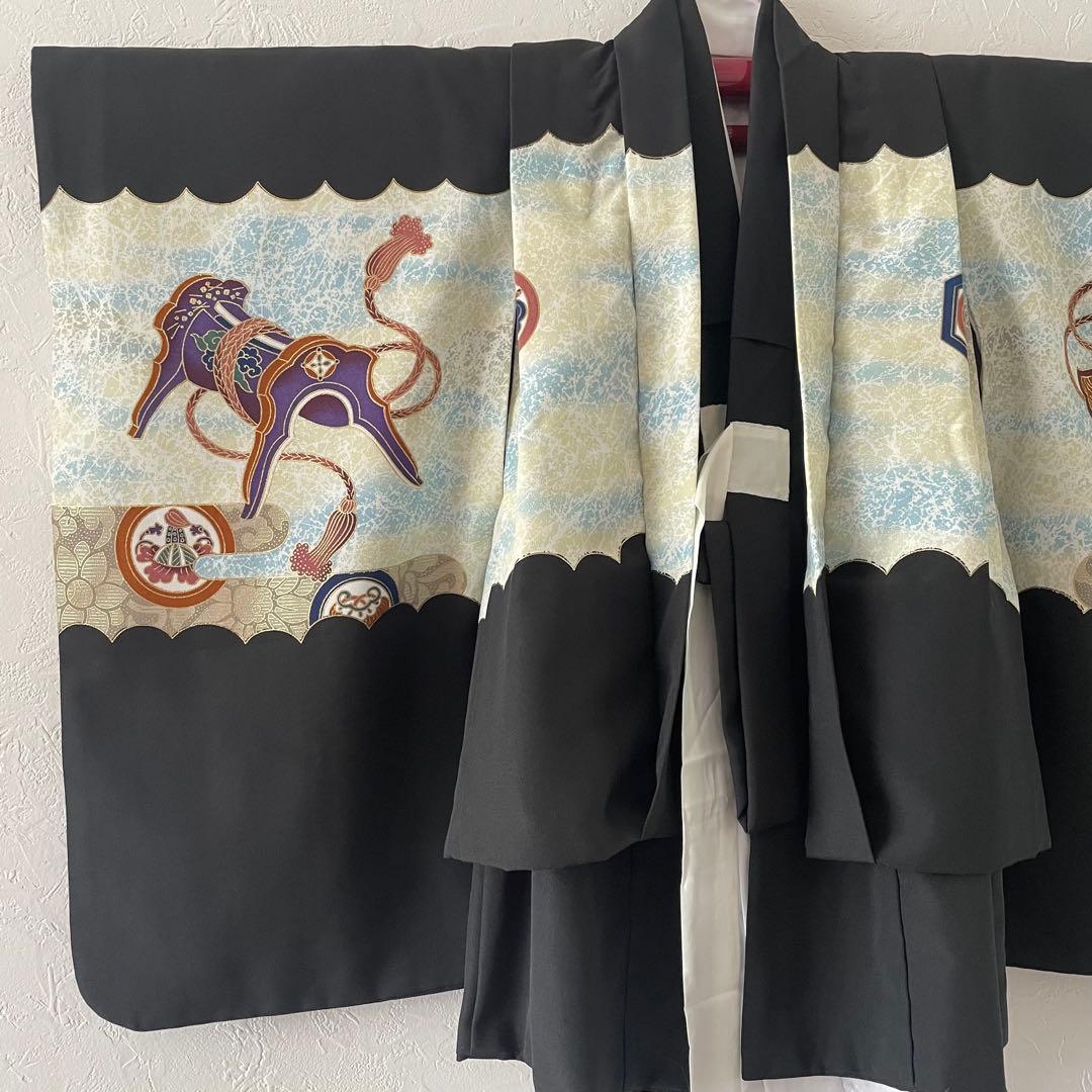 七五三　3歳　4歳　男の子　袴　羽織コーデ