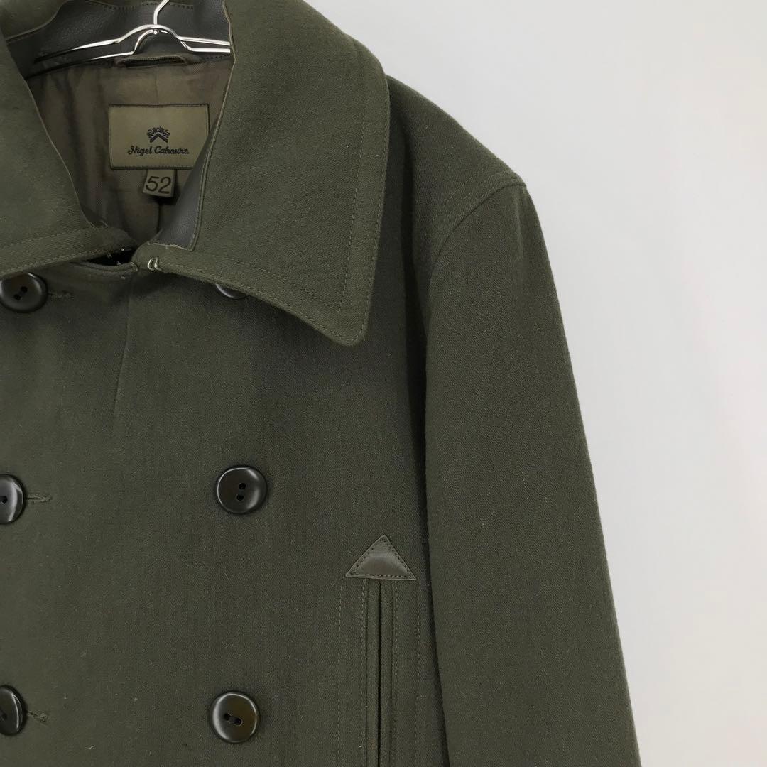 ナイジェルケーボン　ピーコート　52 カーキ　牛革
