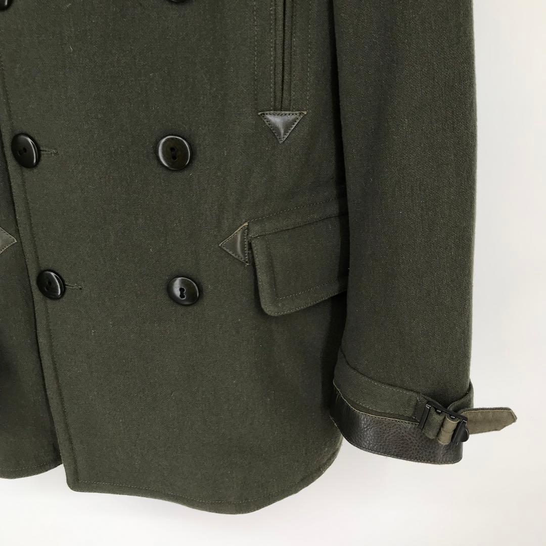 ナイジェルケーボン　ピーコート　52 カーキ　牛革