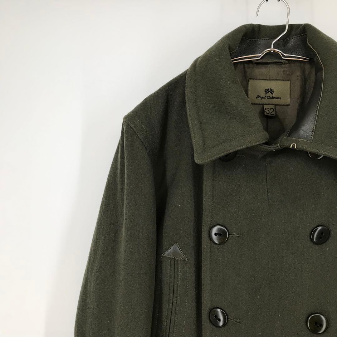 ナイジェルケーボン　ピーコート　52 カーキ　牛革