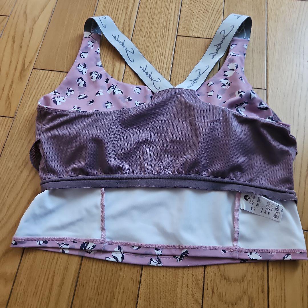 【SUKALA】フラワープリントレギンス&Yストラップロゴブラトップ