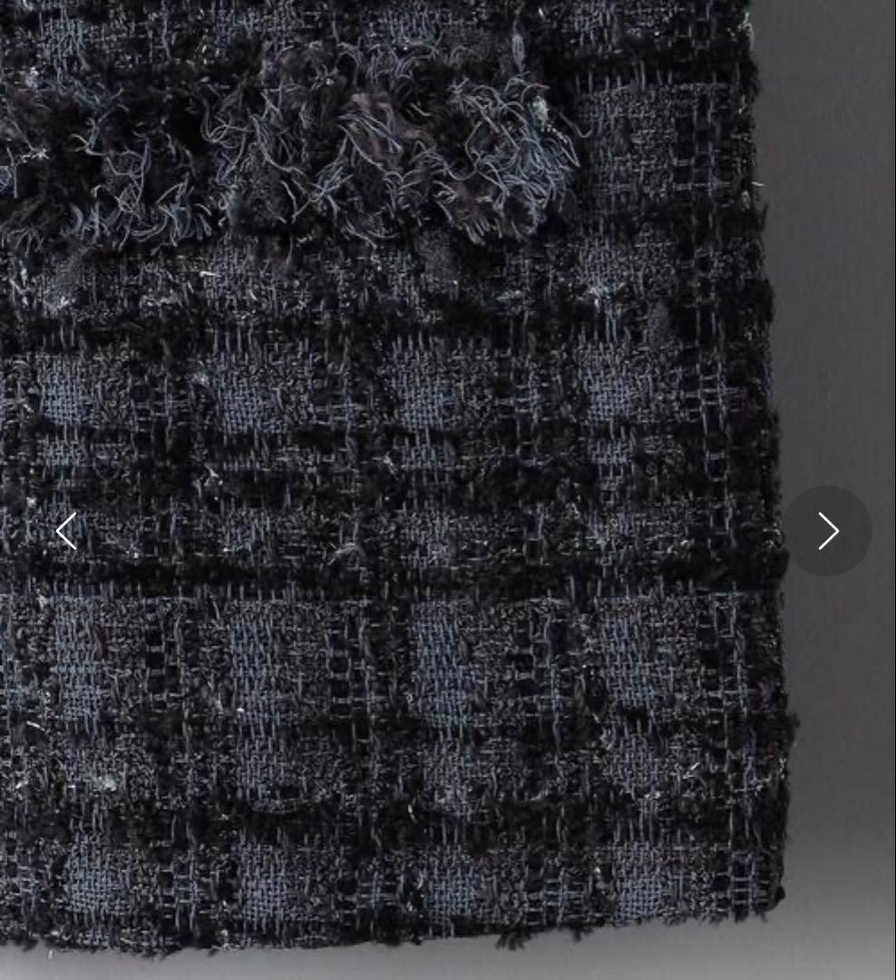 UNITEDARROWS ファンシーツイード Vノーカラー ジャケット