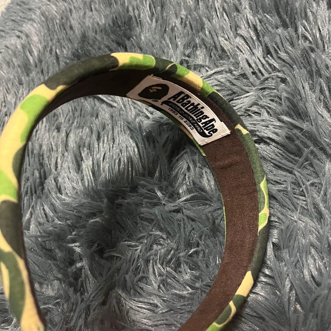 【希少】アベイシングエイプ A Bathing Ape APE 迷彩　ヘアバンド