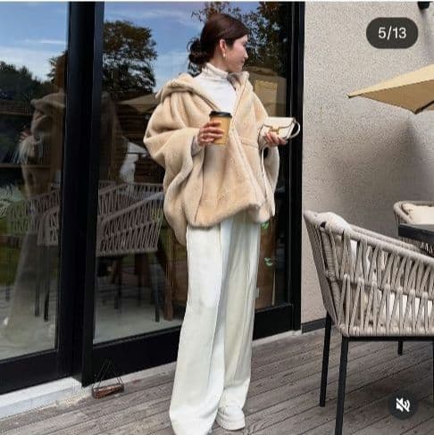 teddy poncho/maison de Dolce.メゾンドドルチェ