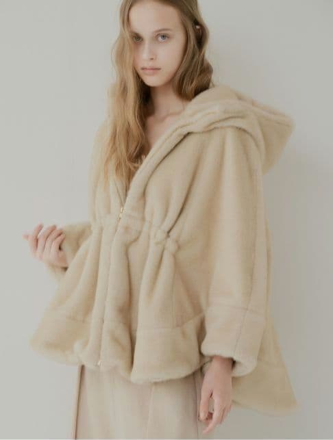 teddy poncho/maison de Dolce.メゾンドドルチェ