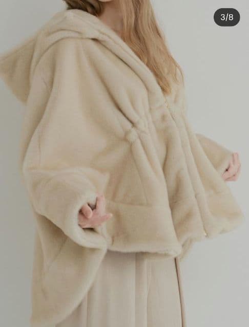 teddy poncho/maison de Dolce.メゾンドドルチェ