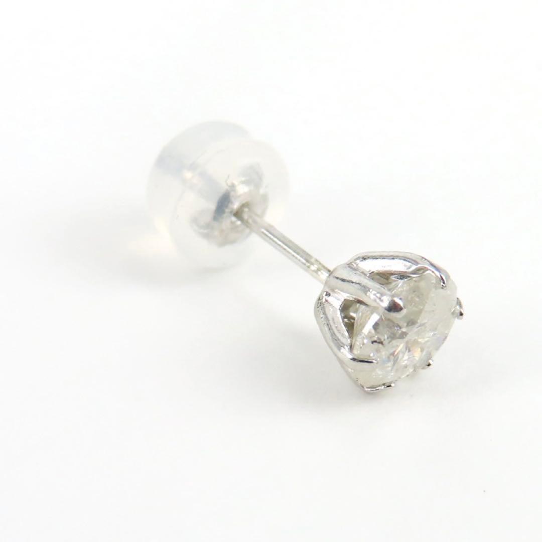 か*ん様 新品　Pt900 ダイヤモンド0.5ct 片耳ピアス　一粒ピアス　照り