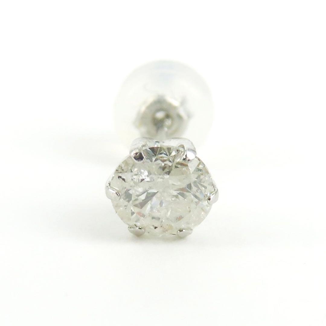 か*ん様 新品　Pt900 ダイヤモンド0.5ct 片耳ピアス　一粒ピアス　照り