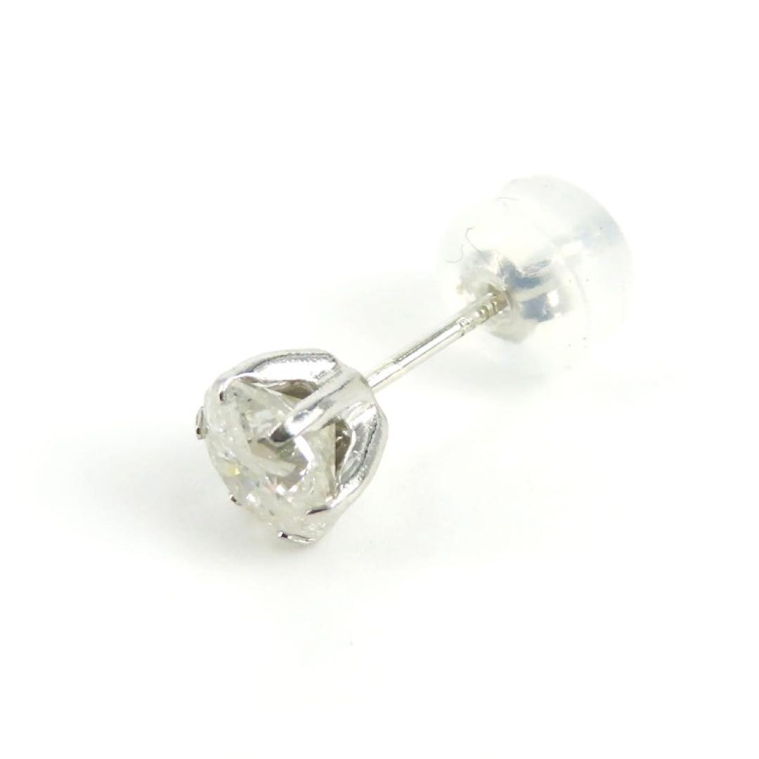 か*ん様 新品　Pt900 ダイヤモンド0.5ct 片耳ピアス　一粒ピアス　照り