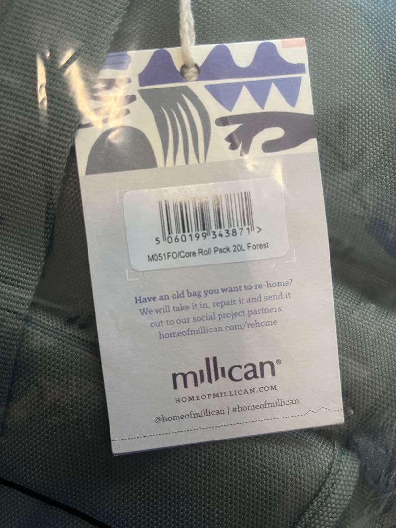 millican (ミリカン) Core Roll Pack 20L