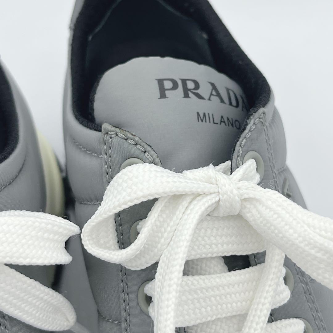 極美品　PRADA グレー　ナイロン スニーカー　36