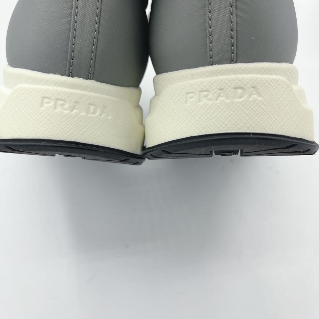 極美品　PRADA グレー　ナイロン スニーカー　36