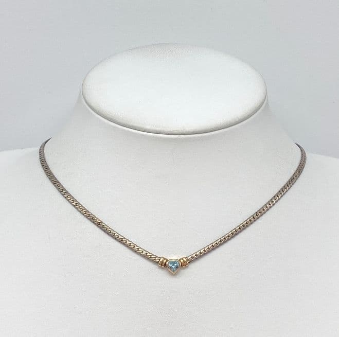 る*い様 スタージュエリー SV/K14 8.6g アクアマリン ネックレス