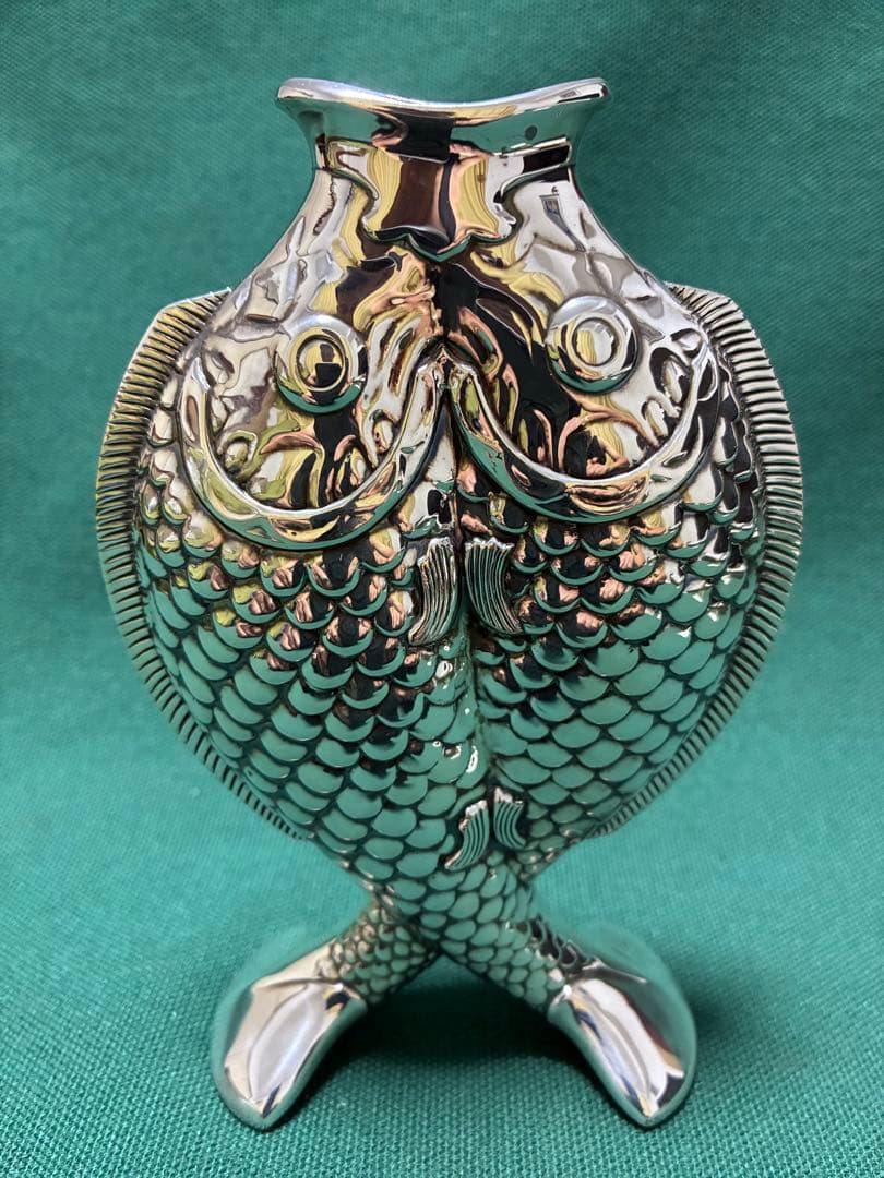 クリストフル　花瓶　two fish vase　魚　銀製品