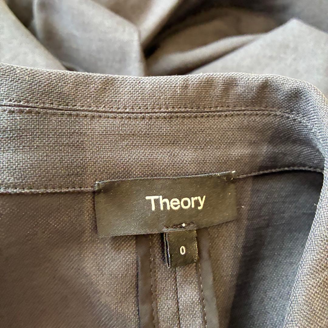 Theory ラルフローレン　まとめ　ジャケット ダブル リネン混 ブラック 0