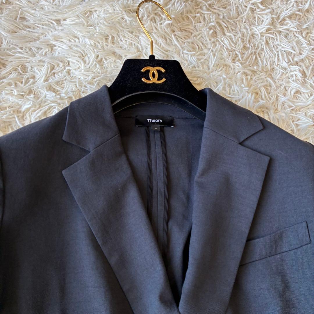 Theory ラルフローレン　まとめ　ジャケット ダブル リネン混 ブラック 0