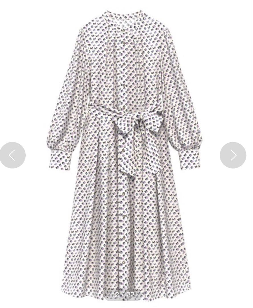 ⭐︎美品⭐︎ ジオメトリックプリント長袖ワンピース