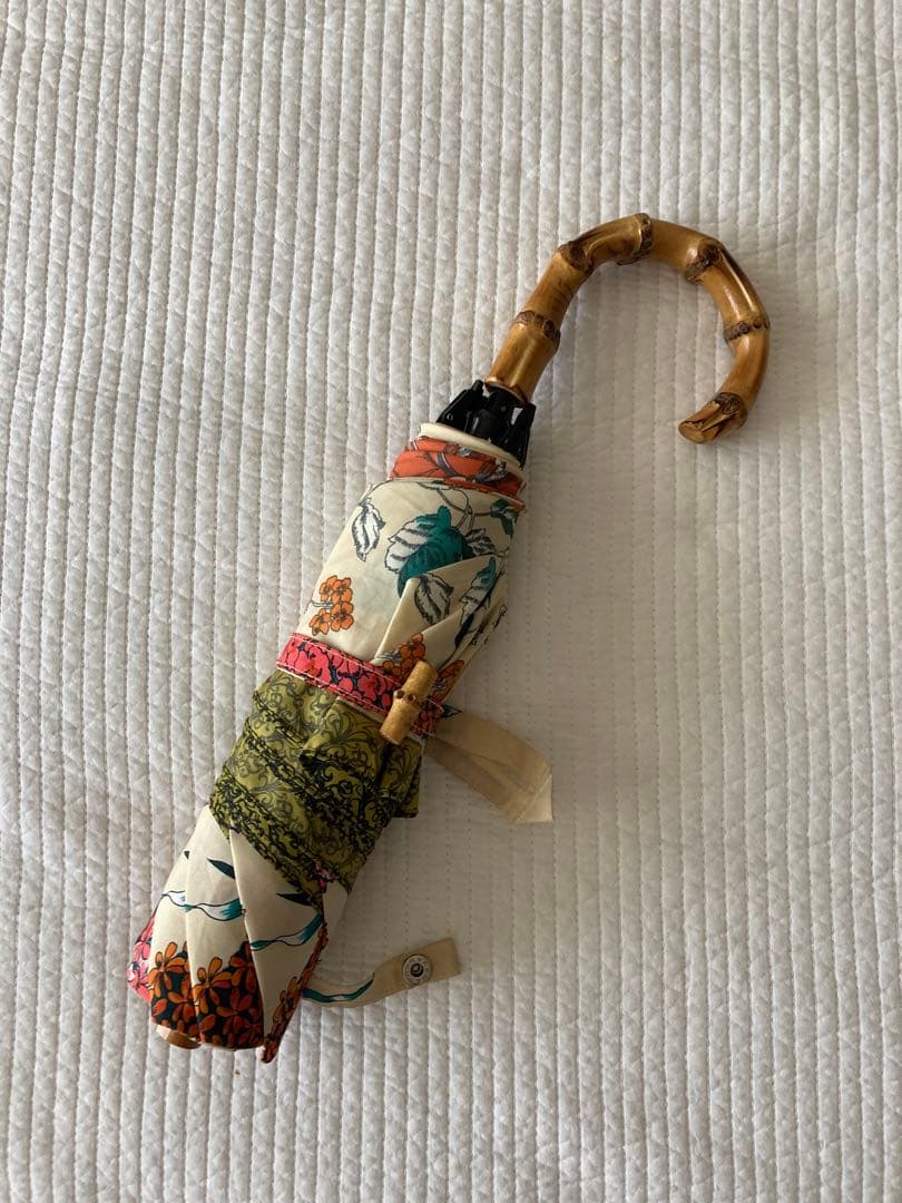 manipuri 花柄 2way折りたたみ傘 晴雨兼用