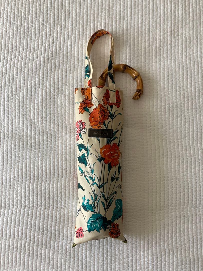 manipuri 花柄 2way折りたたみ傘 晴雨兼用