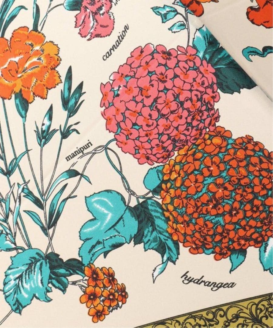 manipuri 花柄 2way折りたたみ傘 晴雨兼用